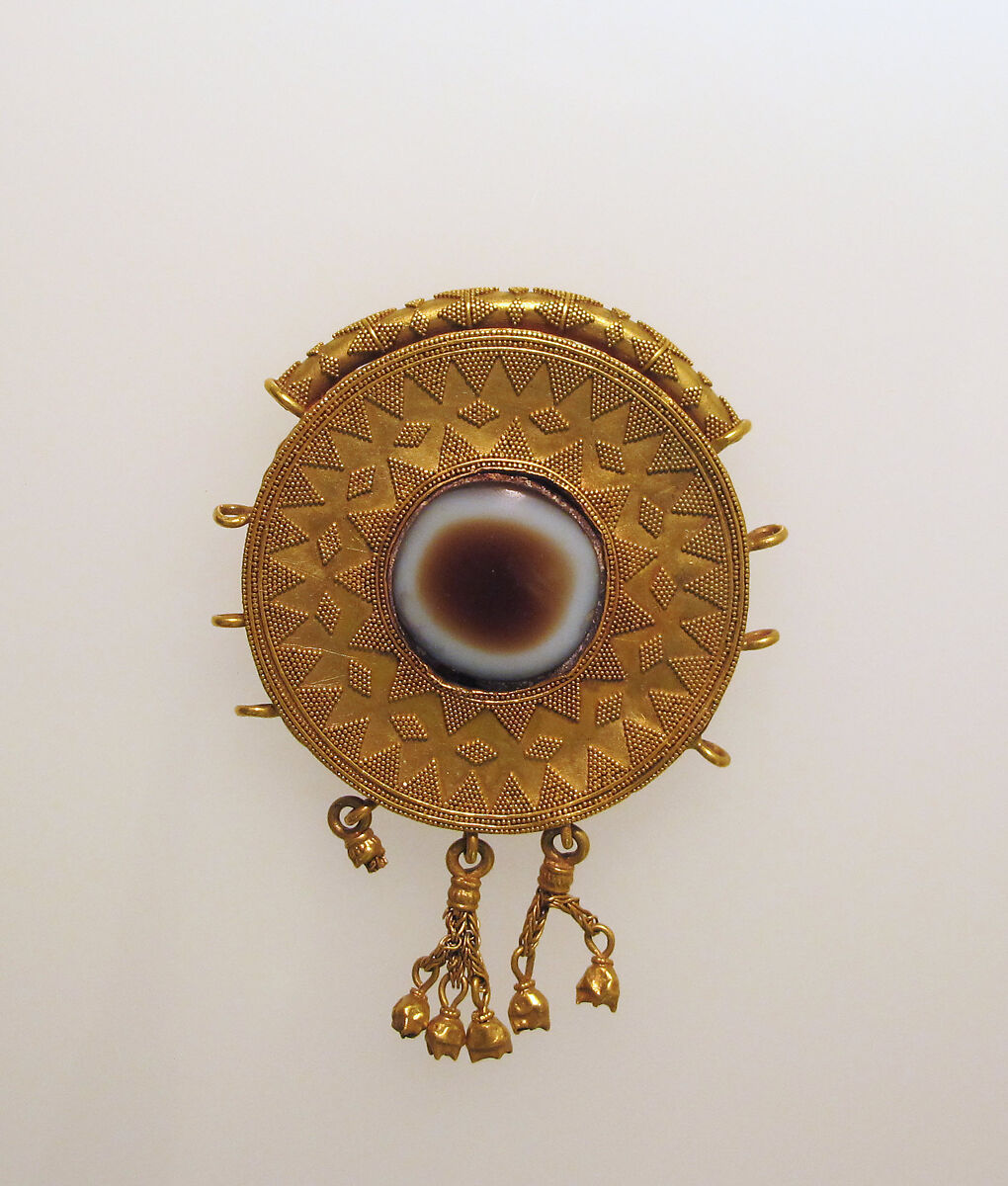 Pendant disc with bells, Gold, Cypriot 