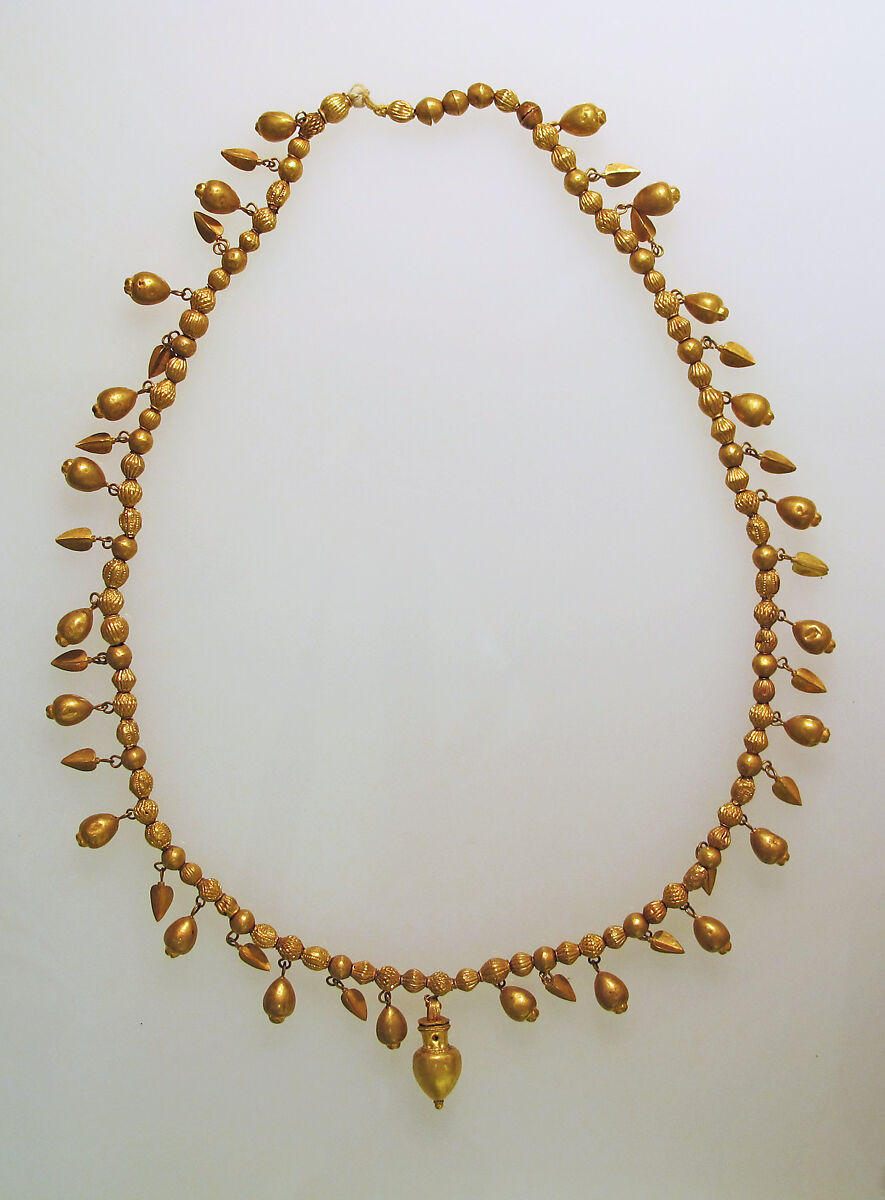 Gold necklace with pendants, Gold, Greek 