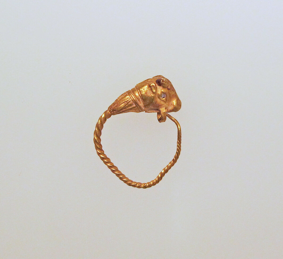 Gold earring with head of a bull | Greek | Classical or Hellenistic ...