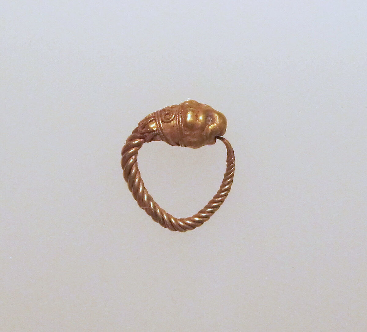 Gold earring with head of a lion | Greek | Classical or Hellenistic ...