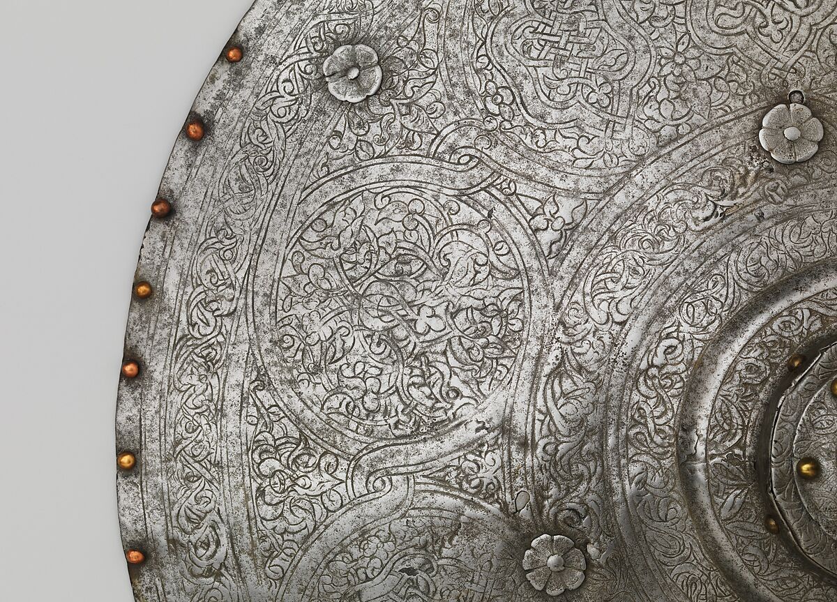 Shield, Steel, copper alloys, Turkish or Mamluk