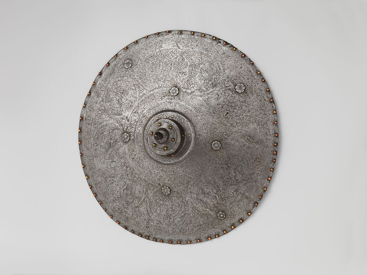 Shield, Steel, copper alloys, Turkish or Mamluk