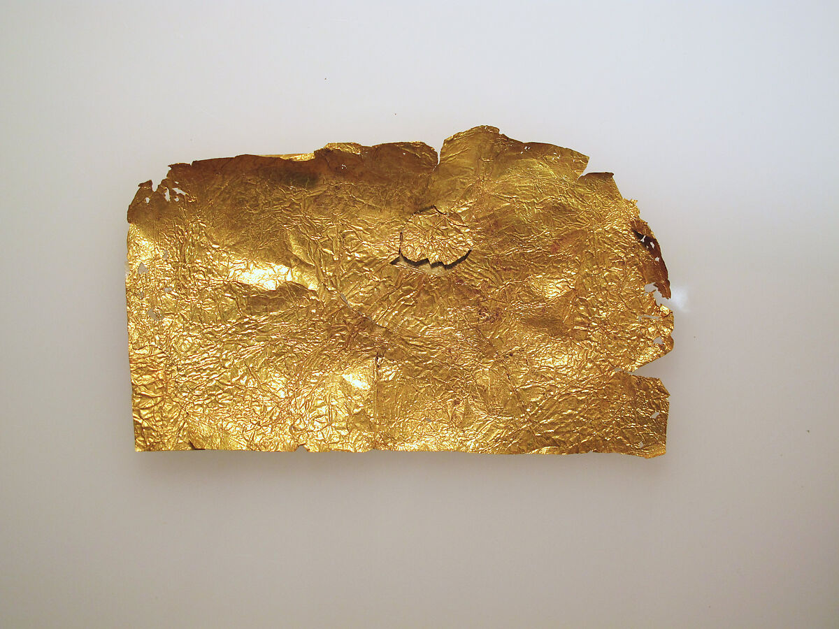 Frontlet of gold leaf, Gold 