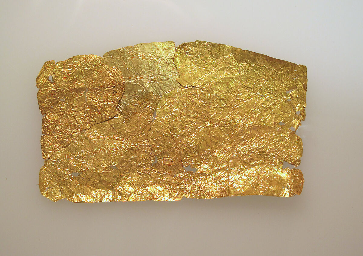 Frontlet of gold leaf, Gold 