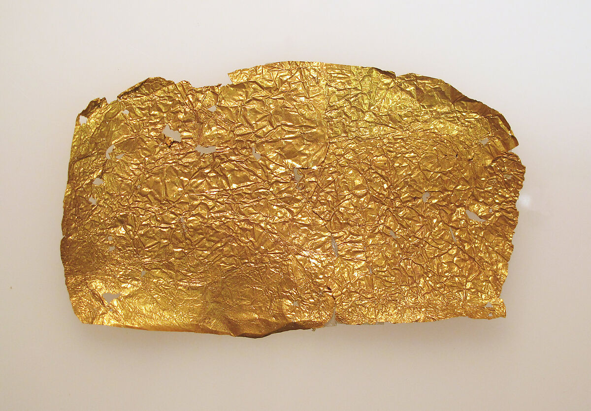 Frontlet of gold leaf, Gold 