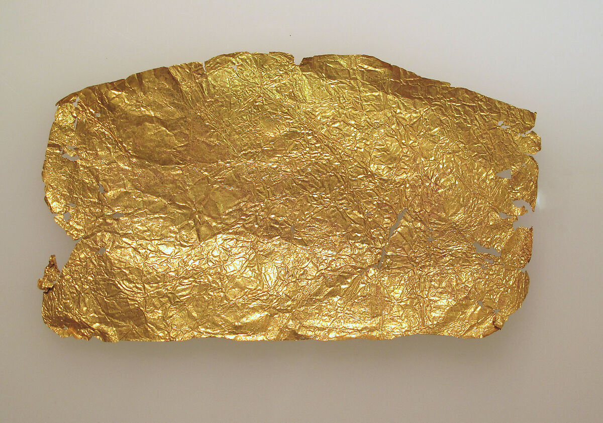 Frontlet of gold leaf, Gold 