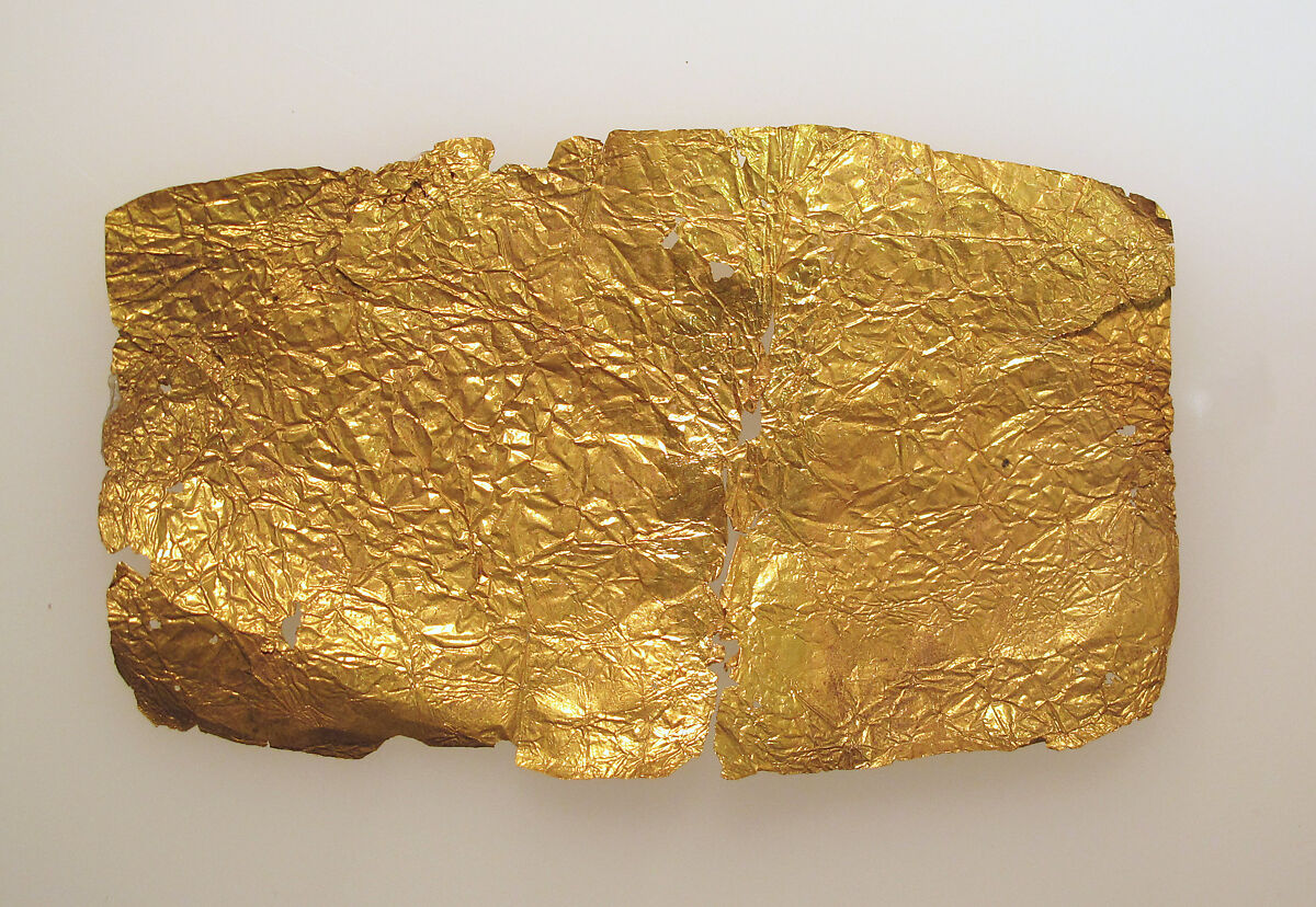 Frontlet of gold leaf, Gold 