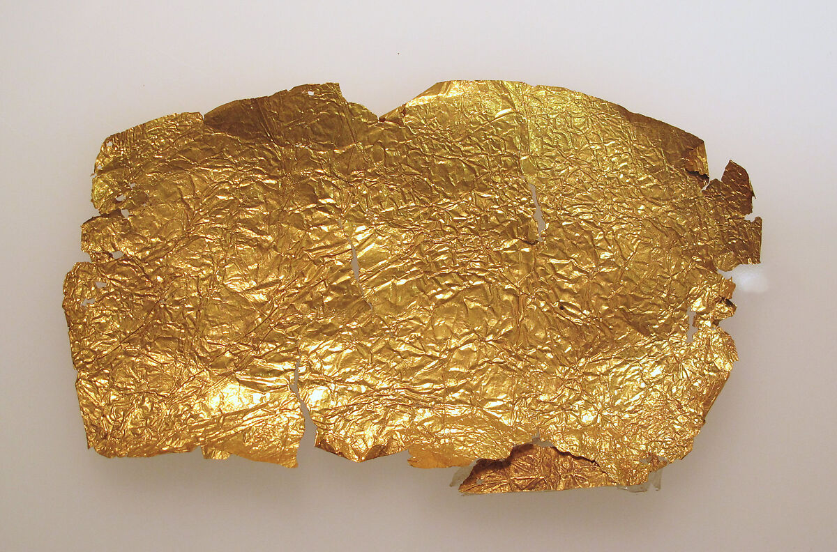 Frontlet of gold leaf, Gold 