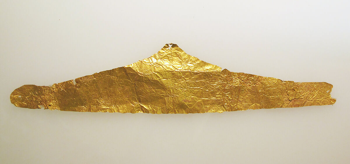 Frontlet of gold leaf, Gold 