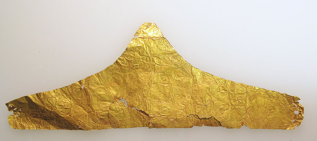 Frontlet of gold leaf, Gold 