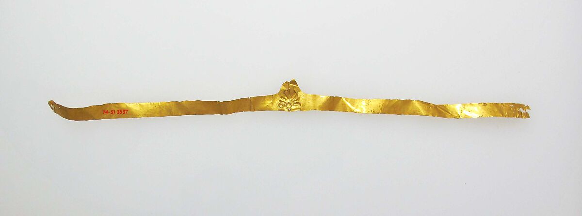 Frontlet of gold leaf, Gold, Cypriot