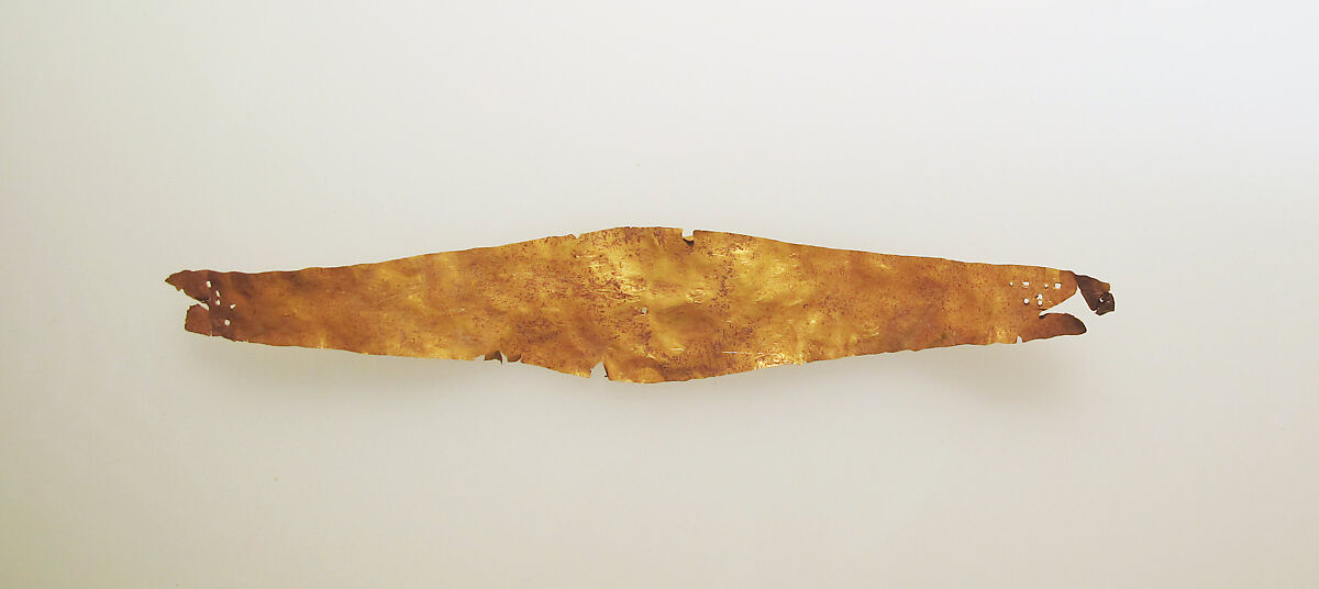 Frontlet of gold leaf, Gold 