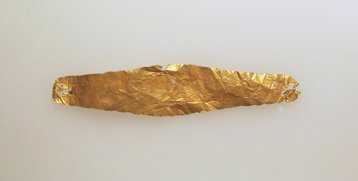 Frontlet of gold leaf, Gold 