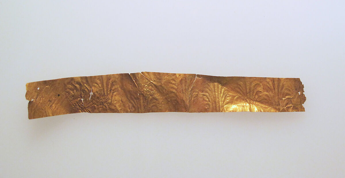 Frontlet of gold leaf, Gold 
