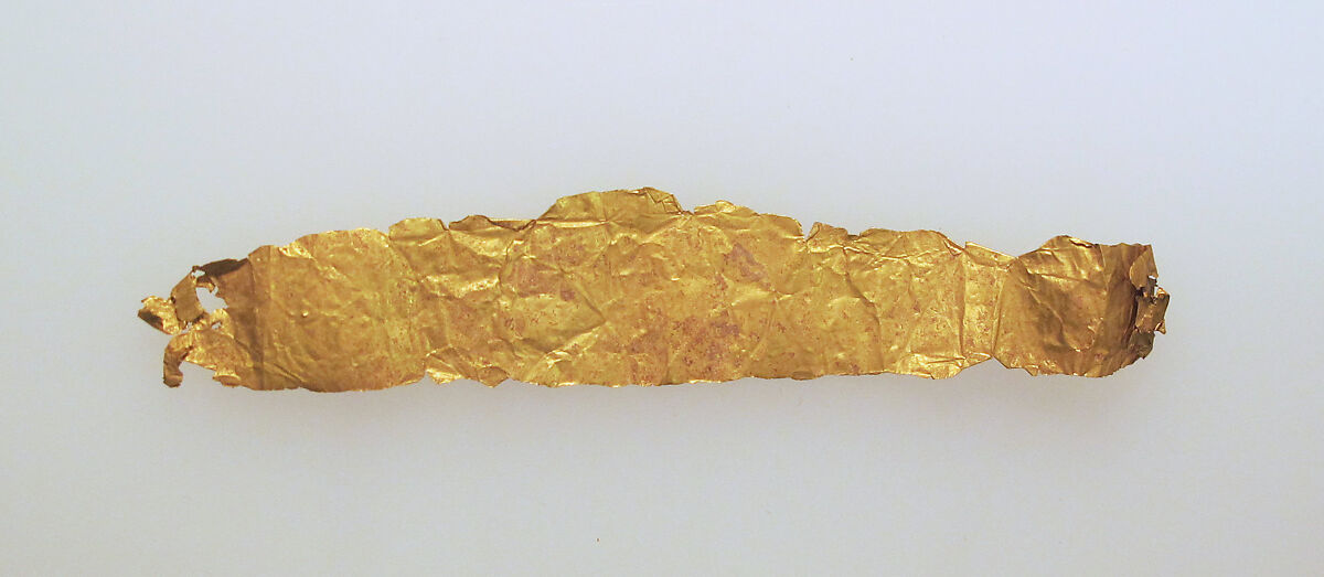 Frontlet of gold leaf, Gold 