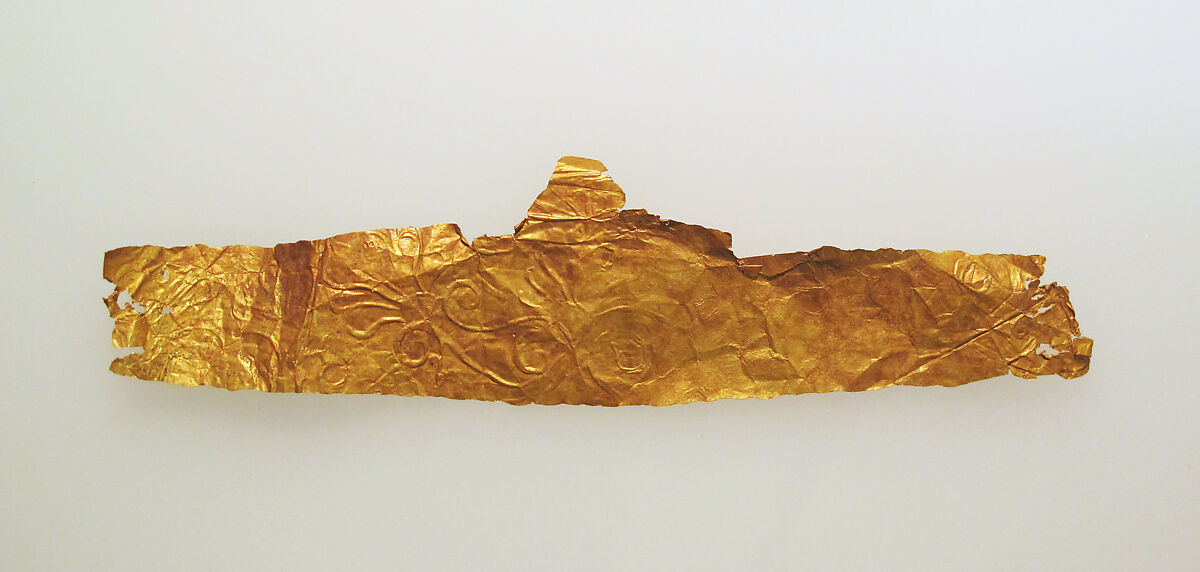 Frontlet of gold leaf, Gold 