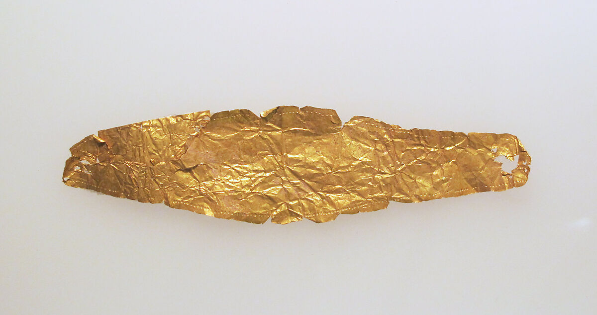 Frontlet of gold leaf, Gold 