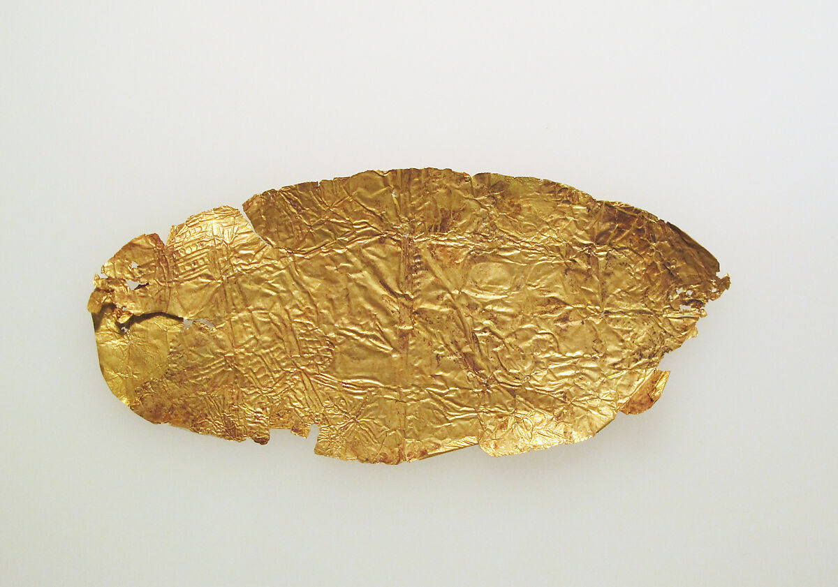 Frontlet of gold leaf, Gold 