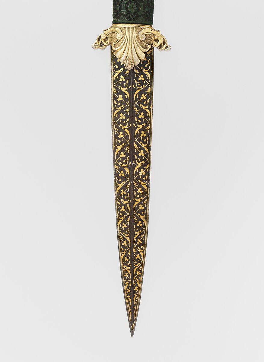 Dagger, Steel, ivory, gold, silver, Turkish