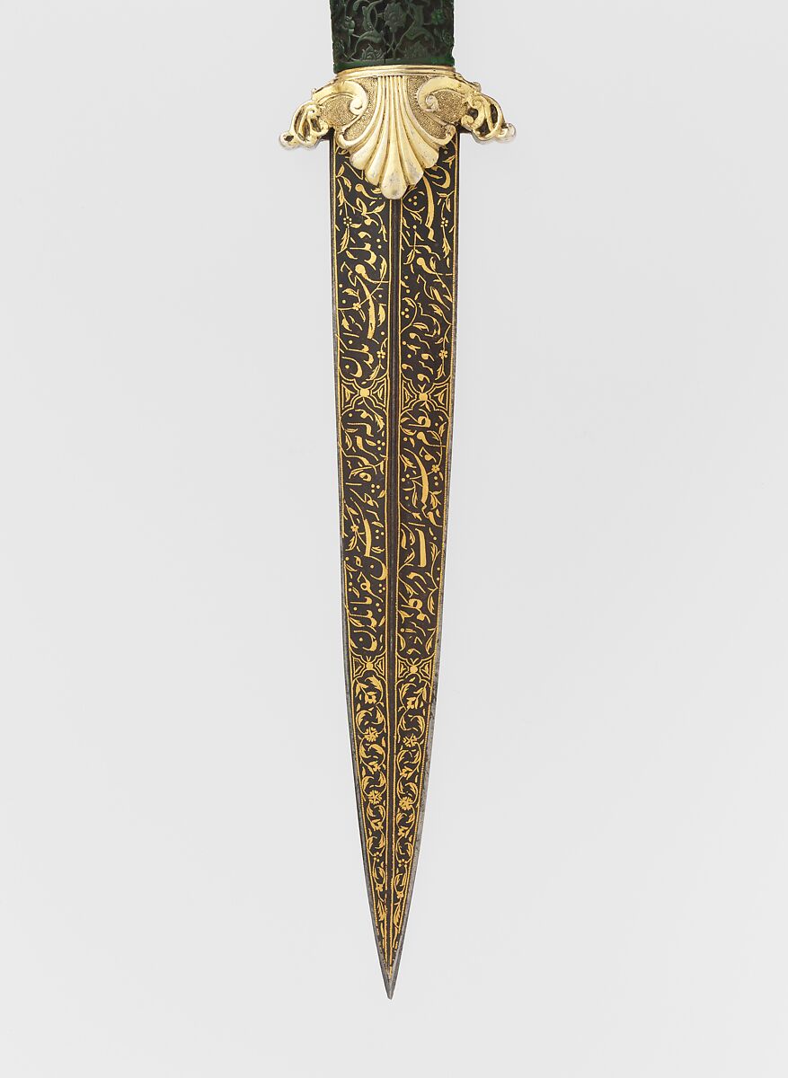 Dagger, Steel, ivory, gold, silver, Turkish