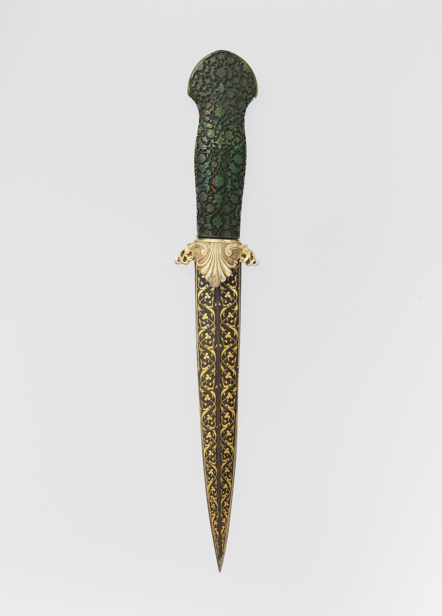 Dagger, Steel, ivory, gold, silver, Turkish