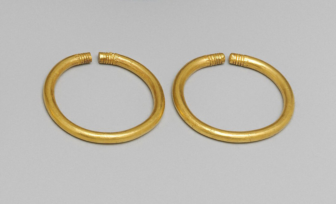 Gilded bronze bracelet, Gold, bronze, Greek, Cypriot 