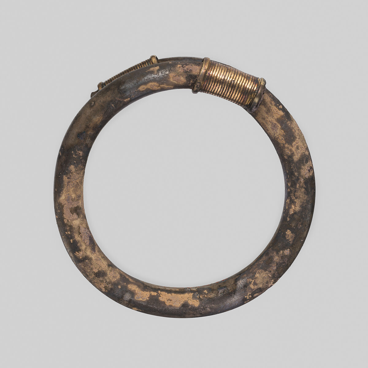 Silver bracelet with gold terminals, Silver, gold, Greek