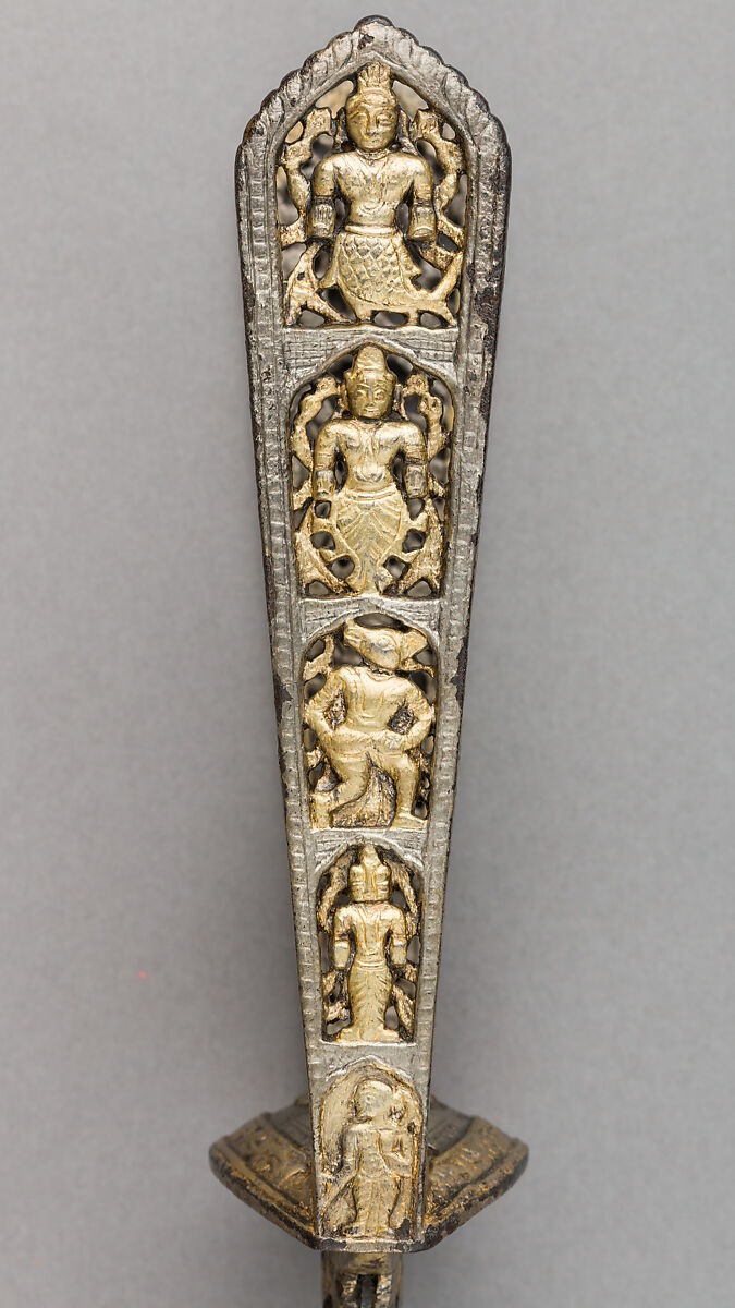 Dagger (Katar), Steel, silver, South Indian; blade, European