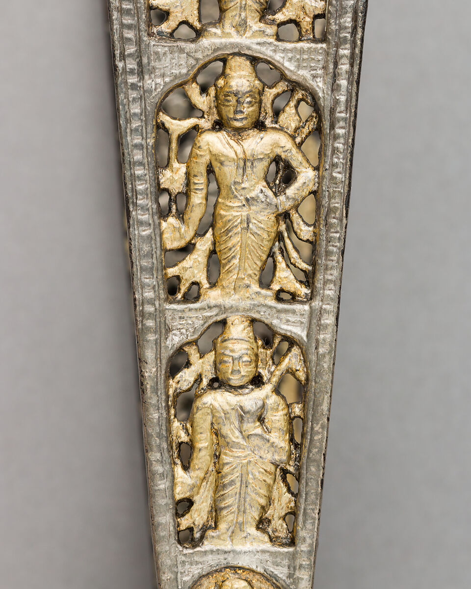 Dagger (Katar), Steel, silver, South Indian; blade, European