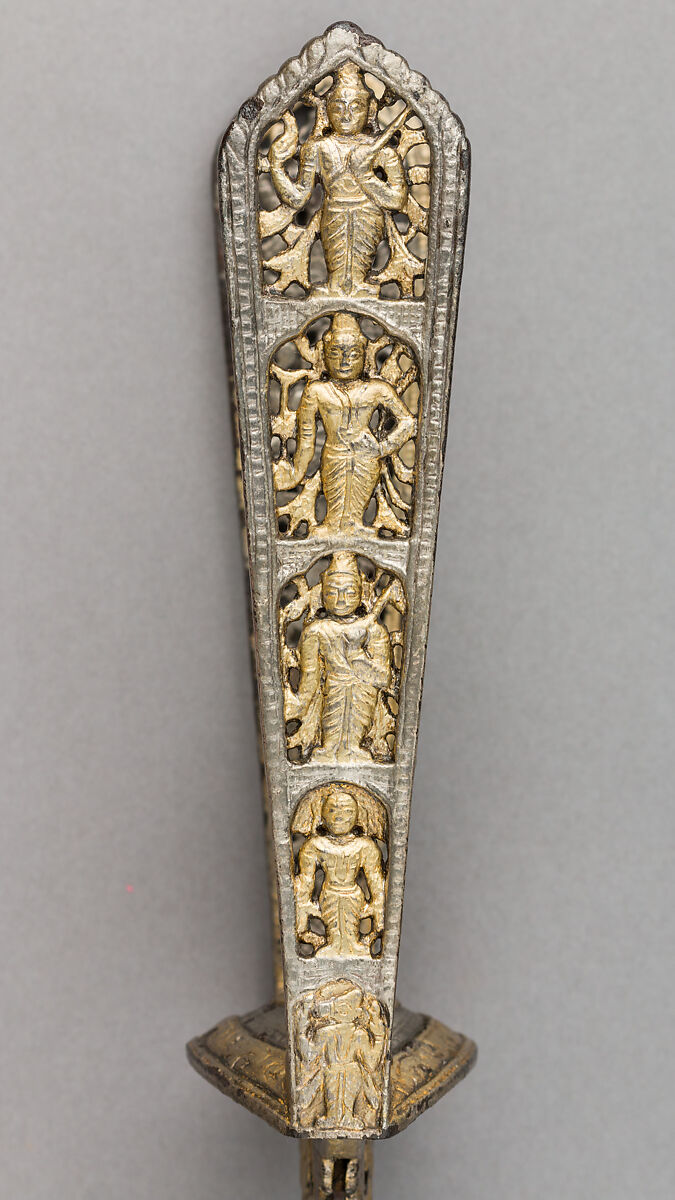 Dagger (Katar), Steel, silver, South Indian; blade, European