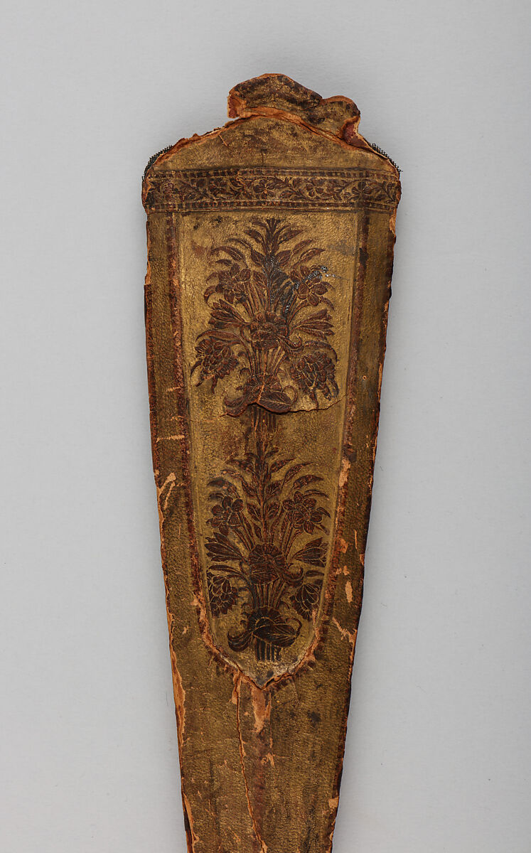 Dagger (Katar) and Sheath, Steel, leather, gold, Indian, Mughal