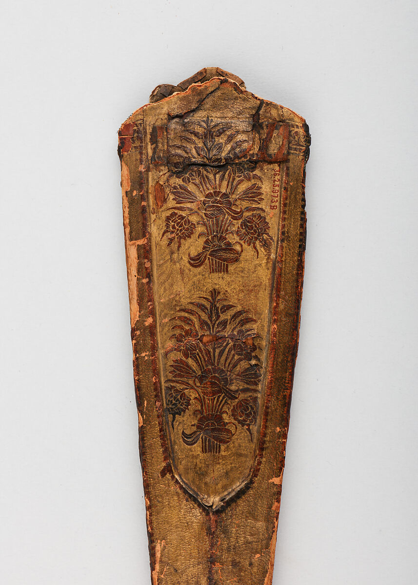 Dagger (Katar) and Sheath, Steel, leather, gold, Indian, Mughal