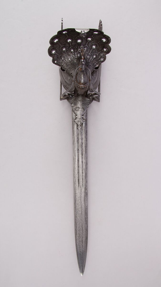 Dagger (Katar), Steel, Indian, Thanjavur; blade, European