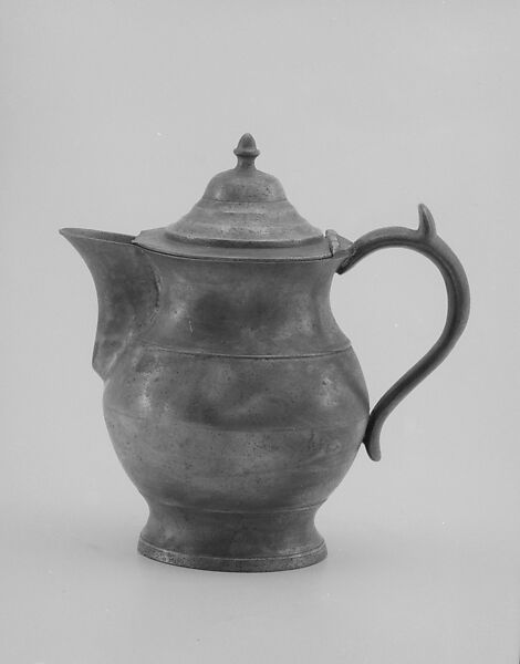 Covered Pitcher, Timothy Sage, Pewter, American 