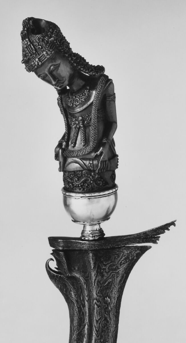 Kris, Steel, silver, wood, Balinese