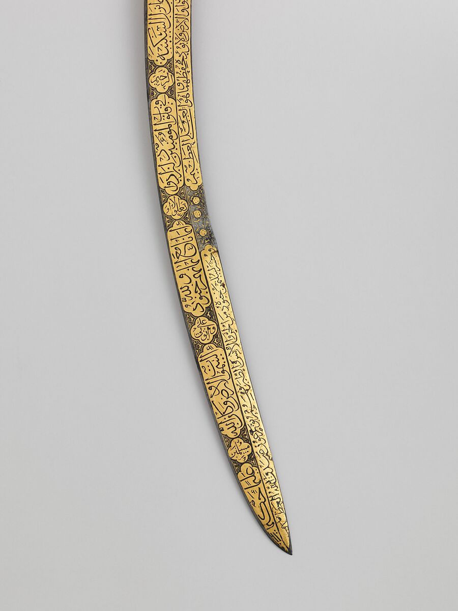 Saber, Steel, gold, fish skin, wood, Turkish, probably Istanbul