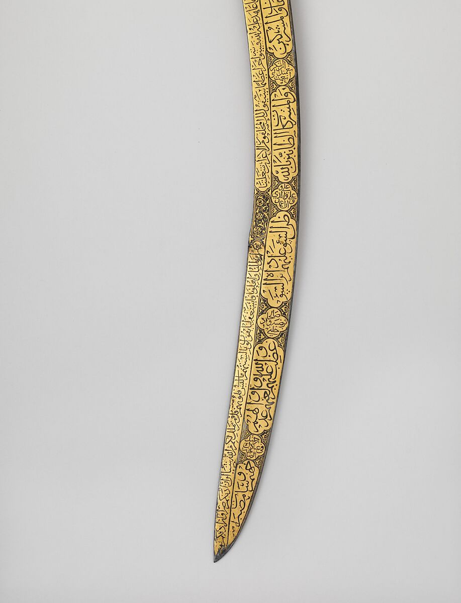 Saber, Steel, gold, fish skin, wood, Turkish, probably Istanbul