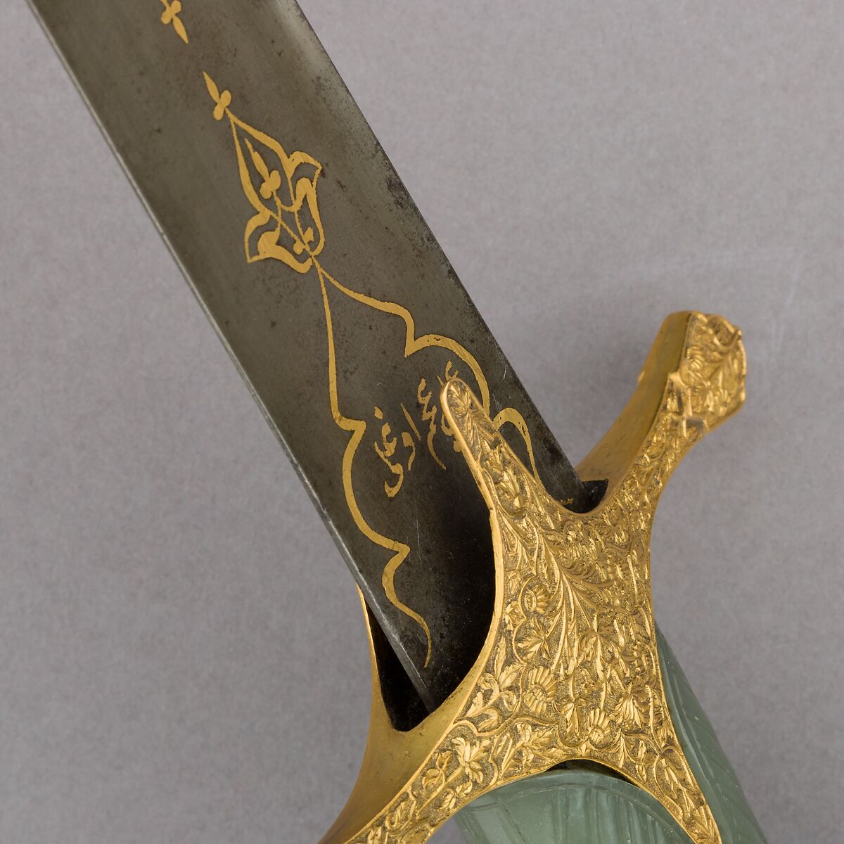Saber, Steel, jade (nephrite), gold, copper, diamond, Turkish