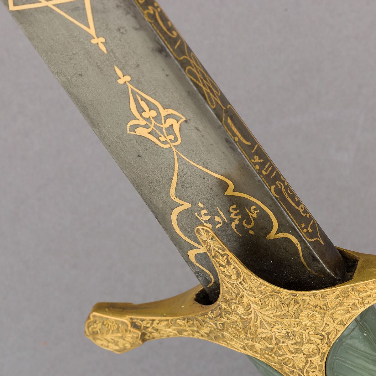 Saber, Steel, jade (nephrite), gold, copper, diamond, Turkish