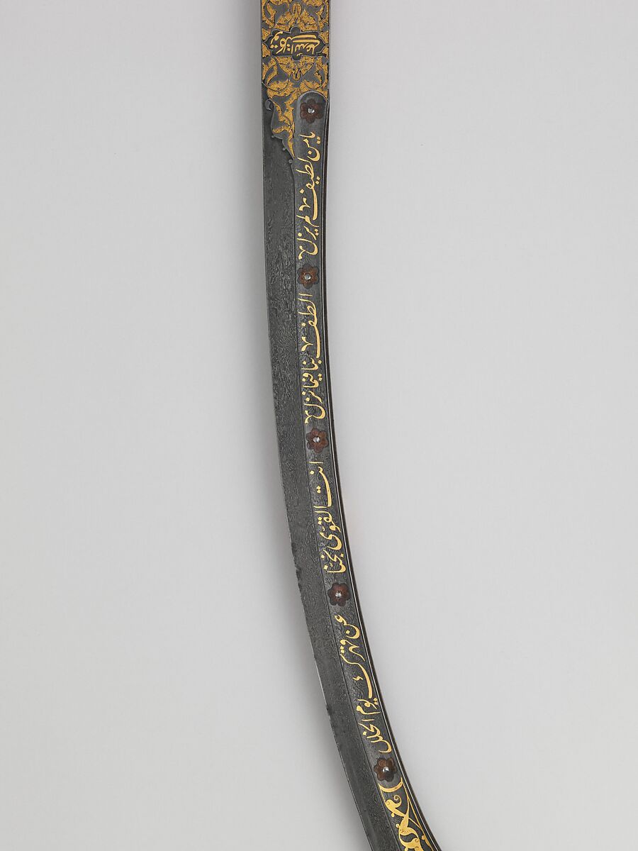 Saber, Steel, jade (nephrite), gold, copper, diamond, Turkish