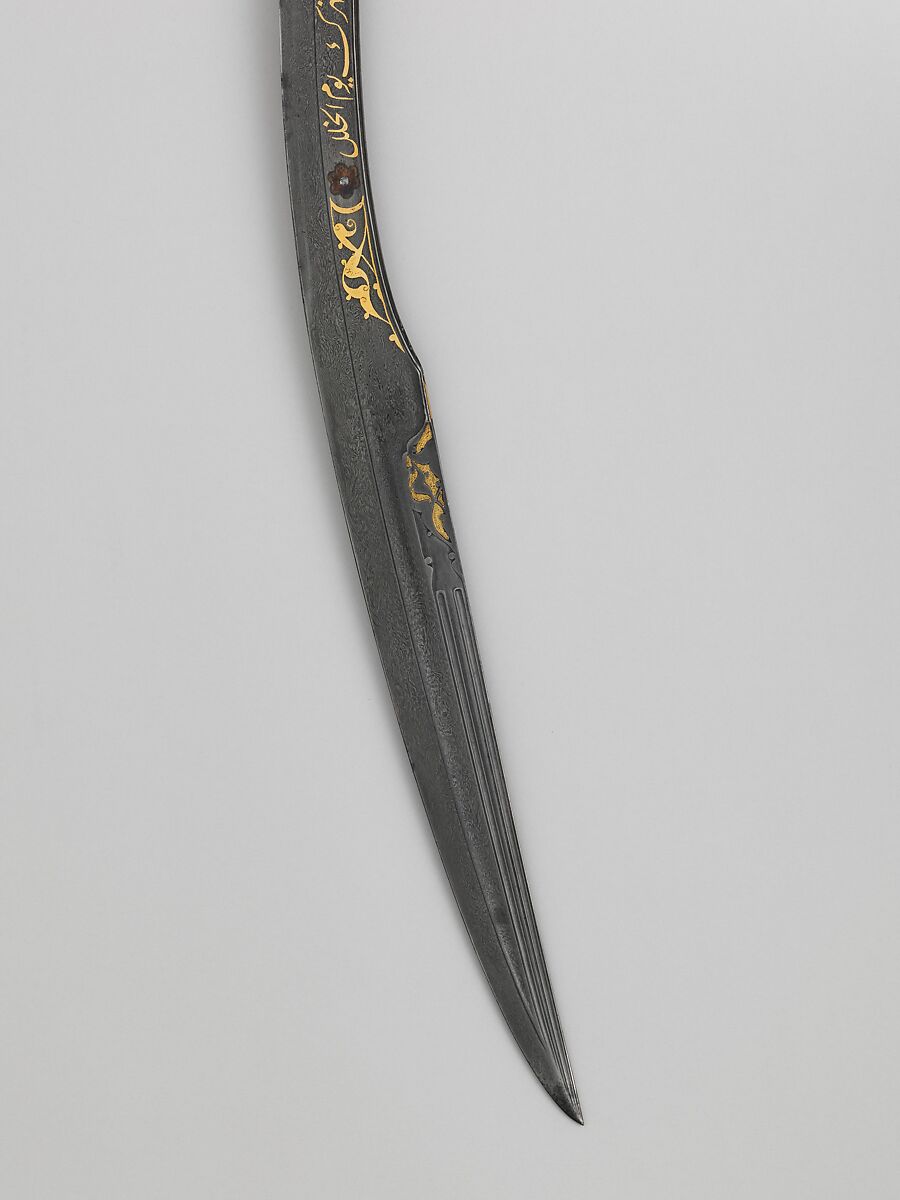 Saber, Steel, jade (nephrite), gold, copper, diamond, Turkish