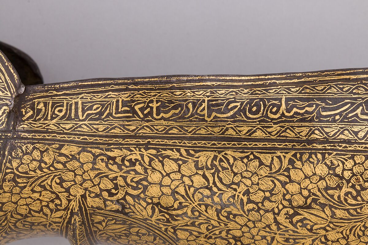 Gauntlet Sword (<i>Pata</i>), Steel, gold, textile, hilt, Indian; blade, European