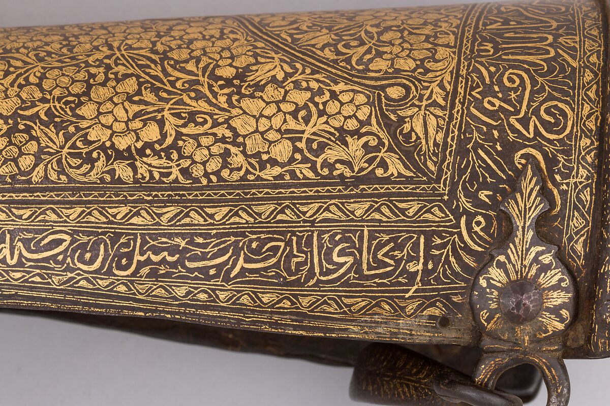 Gauntlet Sword (<i>Pata</i>), Steel, gold, textile, hilt, Indian; blade, European