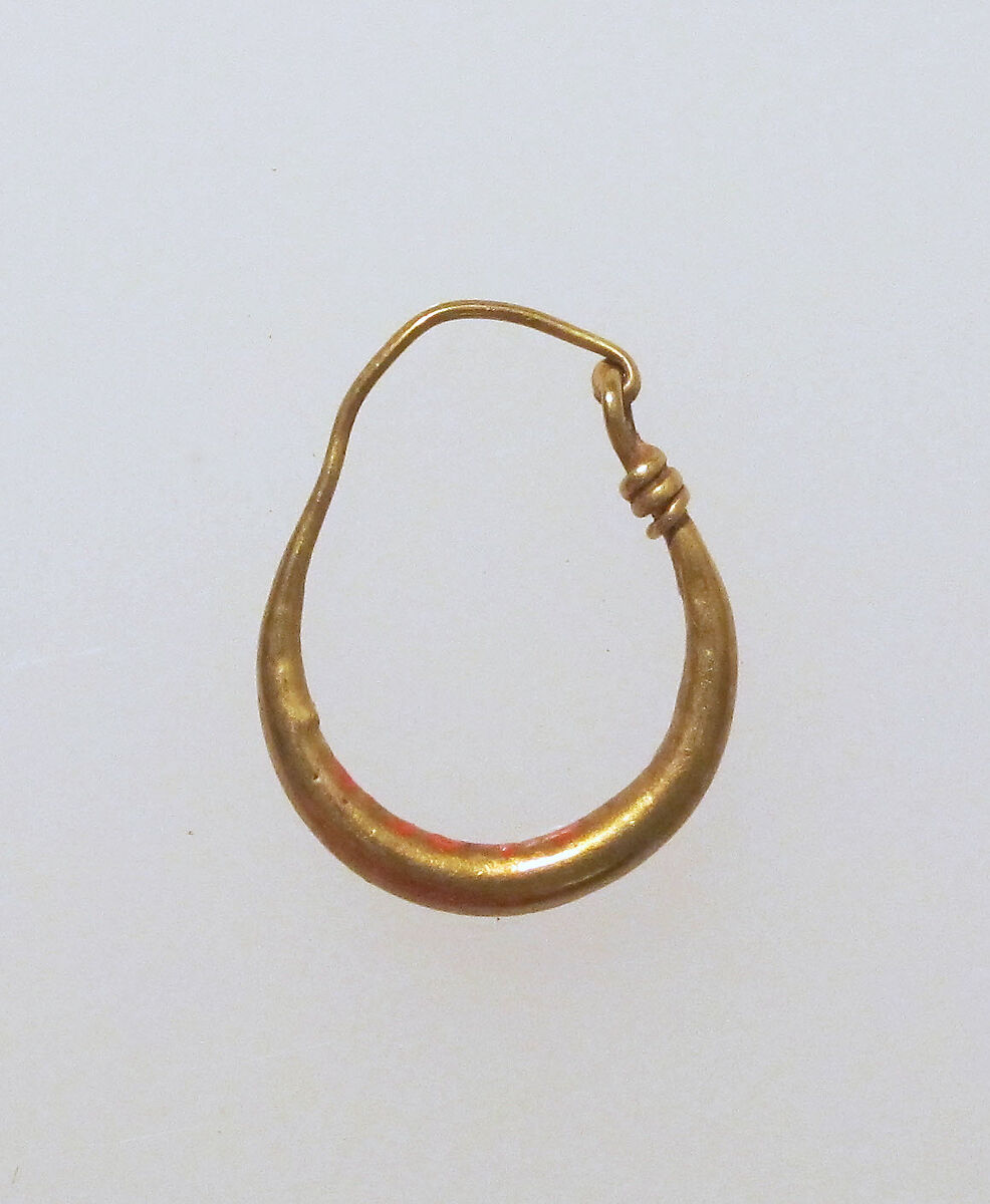 Earring-loop type, plain, Gold 