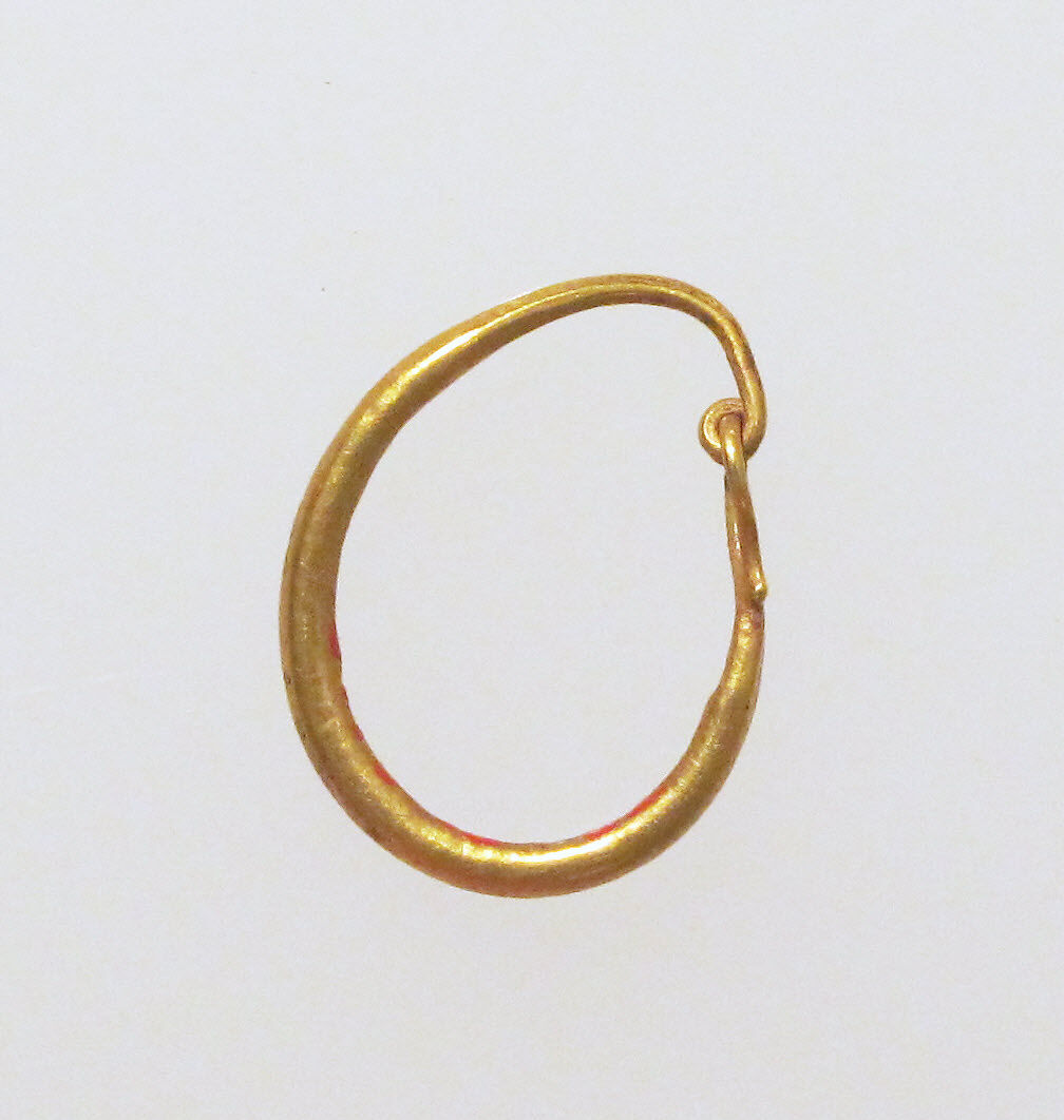 Earring-loop type, plain, Gold 