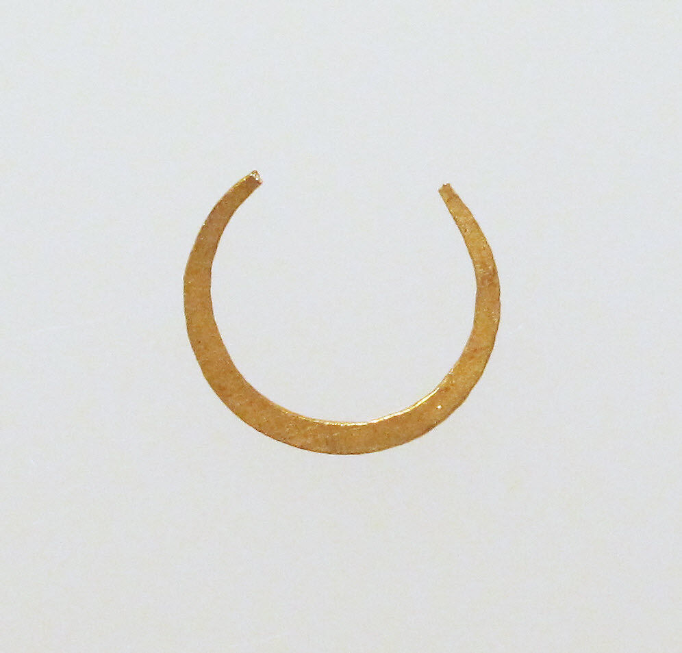 Earring-loop type, hammered flat, Gold 