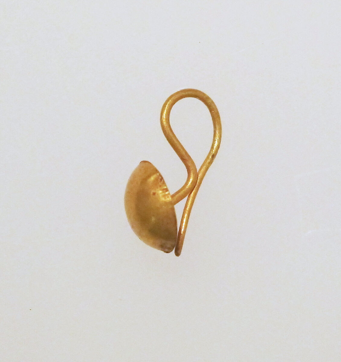 Earring-hook type with disc, Gold 