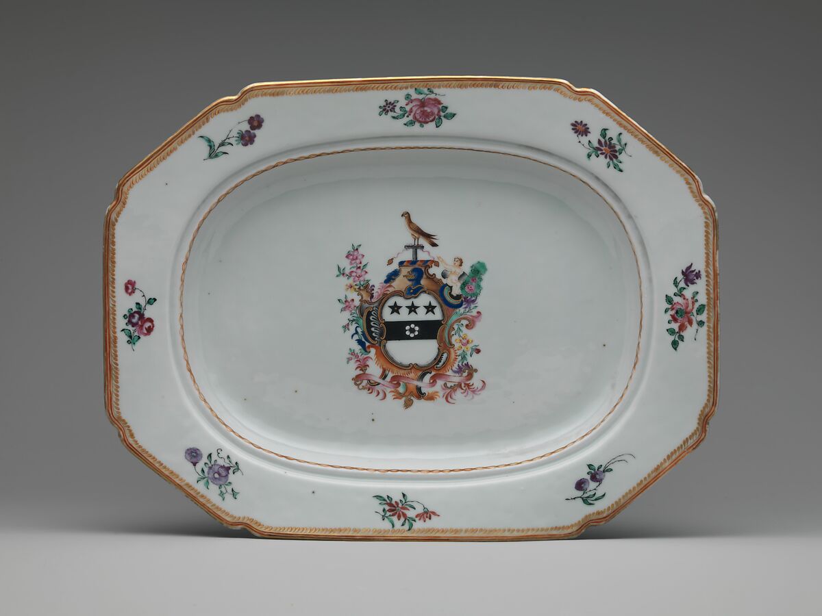 Covered Platter, Porcelain, Chinese, for American market