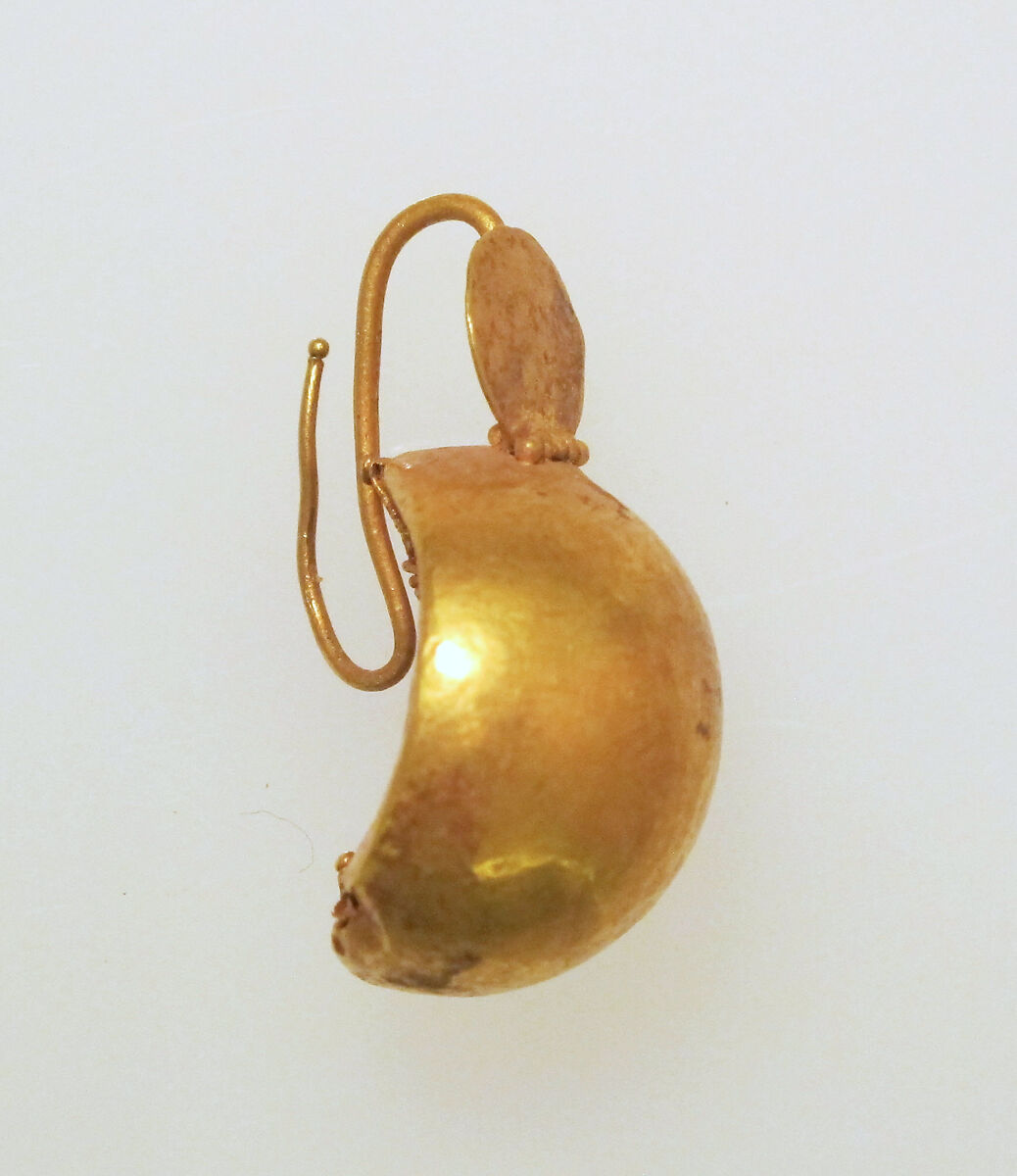 Earring-hook type with discs of thin foil, Gold 