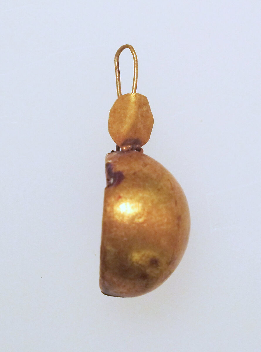 Earring-hook type with discs of thin foil, Gold 